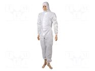 Protective coverall; Size: XXXL; Protection class: 1; white DELTA PLUS