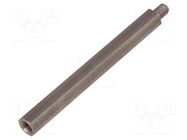 Screwed spacer sleeve; 75mm; Int.thread: M5; Ext.thread: M5 DREMEC