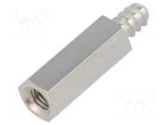Screwed spacer sleeve; 20mm; Int.thread: M5; Ext.thread: ST4,8 DREMEC