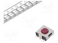 Microswitch TACT; SPST; Pos: 2; 0.05A/12VDC; SMT; 2.4N; 3.1mm; SKHM ALPS