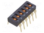Switch: DIP-SWITCH; Poles number: 6; ON-OFF; 0.025A/24VDC; Pos: 2 OMRON Electronic Components
