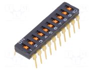 Switch: DIP-SWITCH; Poles number: 10; ON-OFF; 0.025A/24VDC; Pos: 2 OMRON Electronic Components