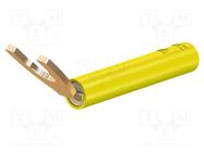 Connector: fork terminals; plug; 20A; yellow; Overall len: 43.2mm STÄUBLI