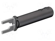 Connector: fork terminals; plug; 20A; black; Overall len: 37mm STÄUBLI