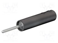 Connector: 4mm banana; socket; 20A; black; nickel plated; 37.8mm STÄUBLI