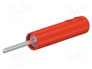 Connector: 4mm banana; socket; 20A; red; nickel plated; insulated STÄUBLI