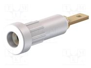 Socket; 2mm banana; 10A; Overall len: 23mm; white; insulated; 60VDC STÄUBLI