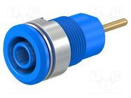 Connector: 4mm banana; socket; 24A; 1kV; Cutout: Ø12.2mm; blue STÄUBLI