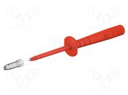 Test probe; 1A; red; Socket size: 4mm; Overall len: 140mm STÄUBLI