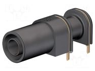 Connector: 4mm banana; socket; 24A; 33mm; black; gold-plated; brass STÄUBLI