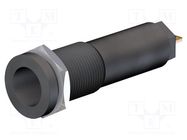 Connector: 4mm banana; socket; 10A; 1kV; Cutout: Ø12.2mm; black STÄUBLI