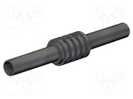 Connector: 4mm banana; adapter,socket; 32A; 1kV; 62.5mm; black STÄUBLI