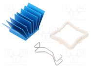 Heatsink: extruded; grilled; BGA; blue; L: 21mm; W: 21mm; H: 17.5mm Advanced Thermal Solutions