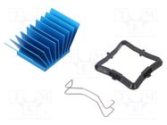 Heatsink: extruded; grilled; BGA; blue; L: 25mm; W: 25mm; H: 17.5mm Advanced Thermal Solutions