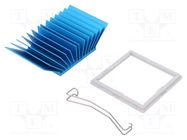 Heatsink: extruded; grilled; BGA; blue; L: 42.5mm; W: 42.5mm; 1.9°C/W 