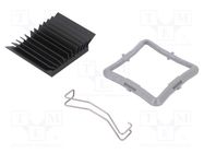 Heatsink: extruded; grilled; BGA; black; L: 32.5mm; W: 32.5mm; 6°C/W 