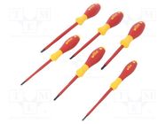 Kit: screwdrivers; insulated; 1kVAC; Phillips,slot; 6pcs. 