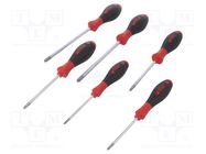 Kit: screwdrivers; Phillips,Pozidriv®; SoftFinish®; 6pcs. WIHA