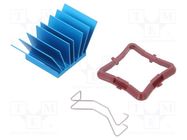 Heatsink: extruded; grilled; BGA; blue; L: 23mm; W: 23mm; H: 17.5mm Advanced Thermal Solutions