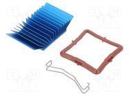 Heatsink: extruded; grilled; BGA; blue; L: 37.5mm; W: 37.5mm; 2.8°C/W Advanced Thermal Solutions