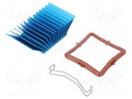 Heatsink: extruded; grilled; BGA; blue; L: 37.5mm; W: 37.5mm; 2.1°C/W Advanced Thermal Solutions