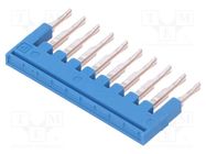 Comb bridge; ways: 10; blue; Width: 3.5mm; UL94V-0 