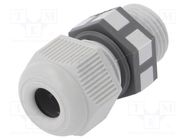 Cable gland; PG9; IP68; polyamide; grey; UL94V-2 TECHNO