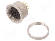 Connector: M16; socket; female; PIN: 14; 3A; 60V; soldering; IP68 LUMBERG
