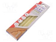 Hot melt glue; Ø: 11mm; yellow; L: 200mm; Bonding: 3÷5s; 5pcs. MEGATEC