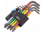 Wrench: Torx®-set; TX8,TX9,TX10,TX15,TX20,TX25,TX27,TX30,TX40 WERA