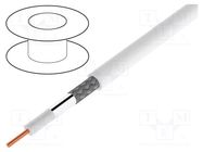 Wire: coaxial; BiTSAT 757; wire; Cu; LSZH; white; 6.9mm BITNER