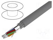 Wire; Alpha Essential C&C; 7x22AWG; PVC; dark grey; 300V; 305m ALPHA WIRE