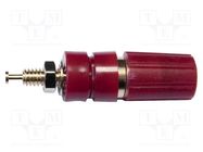 Connector: 4mm banana; socket; 15A; 2.5kV; red; gold-plated; brass MUELLER ELECTRIC