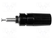 Connector: 4mm banana; socket; 15A; 2.5kV; black; nickel plated MUELLER ELECTRIC