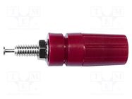 Connector: 4mm banana; socket; 15A; 2.5kV; red; nickel plated MUELLER ELECTRIC