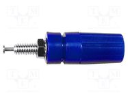 Connector: 4mm banana; socket; 15A; 2.5kV; blue; nickel plated MUELLER ELECTRIC