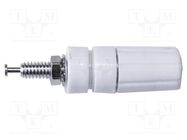 Connector: 4mm banana; socket; 15A; 2.5kV; white; nickel plated MUELLER ELECTRIC