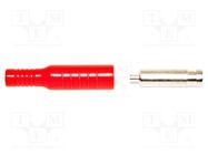 Connector: 4mm banana; socket; 15A; 5kVDC; red; nickel plated MUELLER ELECTRIC