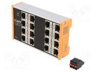 Switch Ethernet; unmanaged; Number of ports: 16; 18÷30VDC; RJ45 