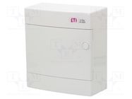 Enclosure: for modular components; IP40; white; No.of mod: 8; ABS ETI POLAM