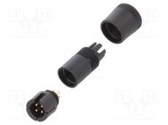 Connector: circular; plug; 719; male; PIN: 4; unshielded; 3A; IP40 BINDER