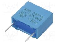 Capacitor: polypropylene; Y2; 10nF; 13x12x6mm; THT; ±20%; 10mm; bulk EPCOS