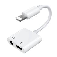 Joyroom S-Y104 headphone adapter Lightning - Lightning / mini jack 3.5mm - white, Joyroom