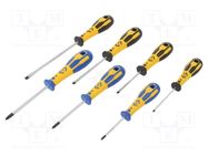 Kit: screwdrivers; Pozidriv®,slot; 7pcs. C.K