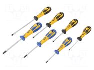 Kit: screwdrivers; Pozidriv®,slot; 7pcs. C.K