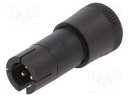 Connector: circular; plug; 719; male; PIN: 3; unshielded; 3A; IP40 BINDER