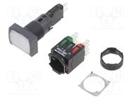 Switch: push-button; 16mm; Stabl.pos: 2; NC + NO; white; LED; Pos: 2 SCHNEIDER ELECTRIC