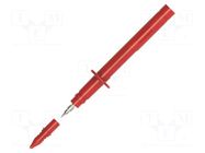 Measuring tip; 32A; red; Socket size: 4mm; Plating: nickel plated SCHÜTZINGER