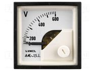 Voltmeter; on panel; VAC: 0÷1kV; Class: 1.5; True RMS; 40÷72Hz; EA16 LUMEL