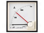 Ammeter; on panel; I AC: 0÷300A; Class: 3; 300V; BA27; 72x72x64mm LUMEL